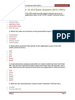 CCNA 1 Chapter 10 v5.0 Exam Answers 2015 100