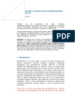 Ética y Educación en Valores Sobre El Medio Ambiente para El Siglo XXI