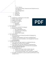 Summary Tax Management