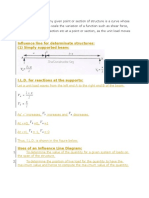 Influence Line For Determinate Structures: (1) Simply Supported Beam