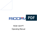 RCM120-1501PT Embroidery Machine Manual