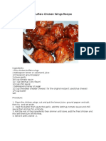 Buffalo Chicken Wings Recipe