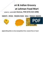 Pakistani & Indian Grocery Available at Lohman Food Mart: (926 E. Lohman Avenue, PH# (575) 523-1098)