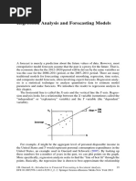 Regression Analysis and Forecasting Models