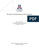 University of Arizona Faculty Handbook "Diversity and Inclusiveness in The Classroom"