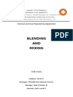 Blending AND Mixing: Chemical and Food Engineering Department