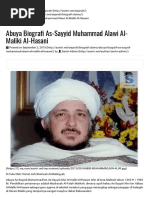 Abuya Biografi As-Sayyid Muhammad Alawi Al-Maliki Al-Hasani