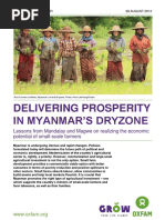 Delivering Prosperity in Myanmar's Dryzone: Lessons From Mandalay and Magwe On Realizing The Economic Potential of Small-Scale Farmers