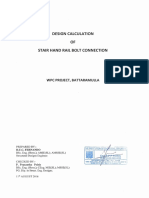 Stair Hand Rail Connection Design Calculation-WPC