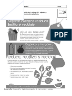 Comprensión de Lectura "Reciclaje"