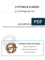 Dimensions, Sizes and Specification of ANSI ASME B 16.5 Flanges PDF