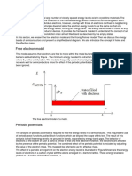 Energy Bands Consisting of A Large Number of Closely Spaced Energy Levels Exist in Crystalline Materials