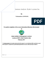 Comprehensive Business Analysis: Ryder's System Inc.: by Vivekanandan A (PGP32345)