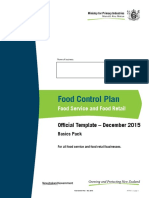 2016 Food Control Plan Basics