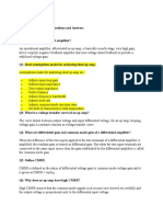 Operational Amplifiers Questions and Answers