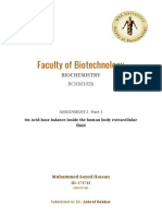 Biochemistry Assignment: On Acid-Base Balance