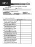 Ficha 2 Analisis de La Planificación Curricular VF