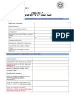 KA1 2016 Prijavni Formular Studenti