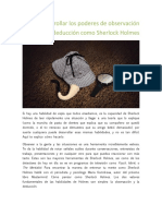 Como Desarrollar Los Poderes de Observación y Deducción Como Sherlock Holmes