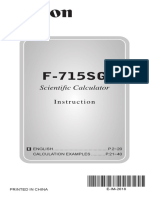 Canon F-715SG Manual