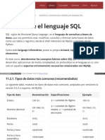 11.2. Sobre El Lenguaje SQL