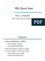 VHDL Quick Start: Peter J. Ashenden