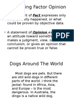 Identifying Factor Opinion (2nd Day) July 5