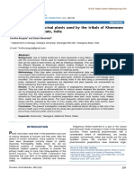 Study On Some Medicinal Plants Used by The Tribals of Khammam District, Telangana State, India