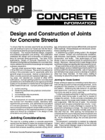 Design and Construction of Joints For Concrete Streets: Jointing Considerations