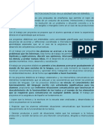 El Trabajo Por Proyectos Didácticos en La Asignatura de Español