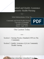 Practical Standard and Quality Assurance in Community Health Nursing