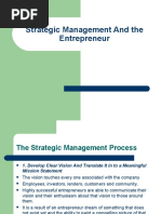 Strategic Management and The Entrepreneur