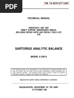 Sartorius A 200 S Analytic Balance Service Manual PDF