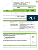 Sesión de Aprendizaje Elaboracion de Recetas