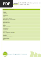 Check List Materiales y Procesos