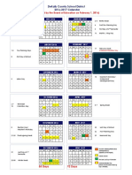 DeKalb - 2016 2017 School Calendar PDF