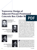 Transverse Design of Adjacent Precast Prestressed Concrete Box Girder Bridges