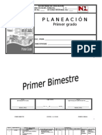 Planeación Anual. Primer Grado. Plan 1993