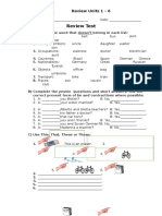 Review Test: Four Corners 1 Review Units 1 - 6