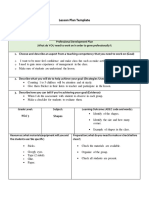 Lesson Plan of Shapes