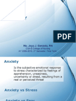 Anxiety: Ma. Joya J. Genzola, RN