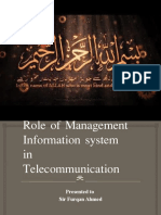 Role of Management Information System in Telecommunication