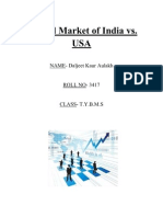 Capital Market of India Vs US