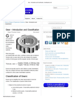 Gear - Introduction and Classification