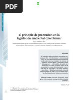 El Principio de Precaución en La Legislación Ambiental Colombiana 2011