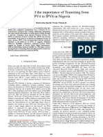 Assessment of The Importance of Transiting From IPV4 To IPV6 in Nigeria