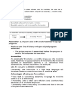 Assembler Compiler Interpreter