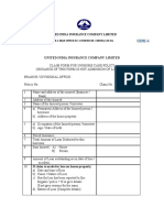 Unihome Care Claim Form