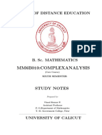 BSC Mathematics Complex Analysis