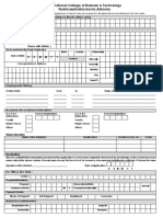 Student Application Form For Admission Course Information (To Be Filled Completely in Block Letters Only)